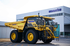 Komatsu тестирует горный самосвал с ДВС на водороде